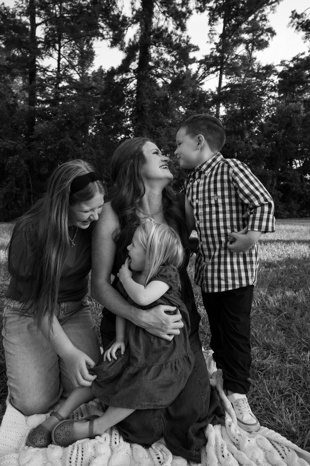 Camille Begley with her children